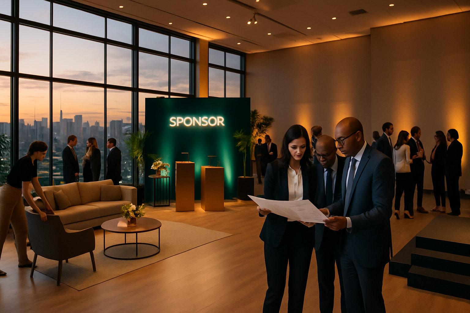 Espaço para evento com marca patrocinadora: o que muda na escolha