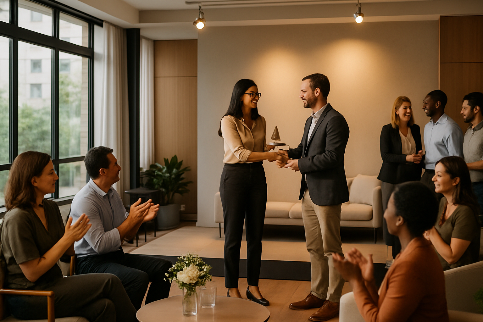 Premiação interna de empresa: como escolher espaço sem exageros